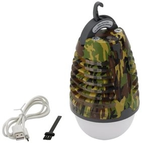 Lampada portatile a LED ricaricabile con trappola per insetti LED/2W/3,7V IPX4 camouflage