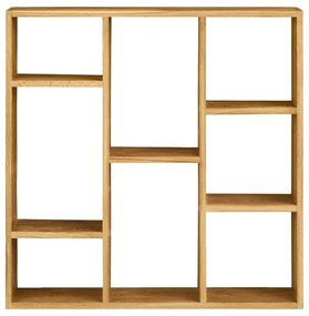 Mensola di colore naturale in rovere massiccio con ripiani multipli 15 cm Townsville – House Nordic