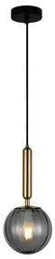 ITALUX PND-2324-1 BRO+SG - Lampadario a sospensione con filo RAVENA 1xE27/5W/230V nero/ottone