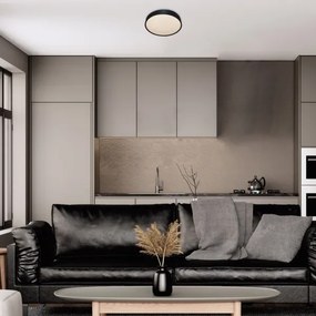 Rabalux 75009 - Plafoniera LED LARCIA LED/18W/230V IP44 4000K nero