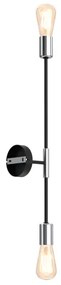 Applique FLAME 2xE27/60W/230V nero/cromo lucido
