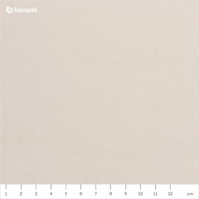Letto matrimoniale imbottito color crema in velluto con contenitore con rete inclusa 160x200 cm Brody – Mazzini Beds