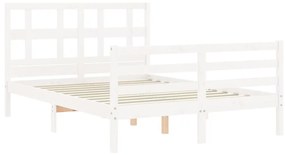 Giroletto con Testiera Bianco Small Double Legno Massello