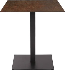 Tavolo quadrato da bar pub ristorante per esterno 70x70 cm piano in HPL Corten H 74