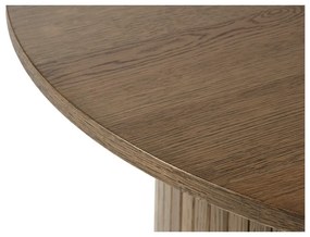 Tavolino rotondo marrone in rovere ø 90 cm Nola - Unique Furniture
