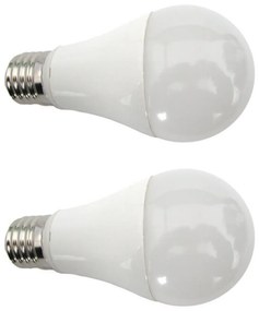 2 PZ Lampada A Led E27 A65 18W 2000LM Bianco Caldo 3000K