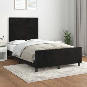 Giroletto Senza Materasso Nero 120x200 Cm Velluto /