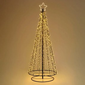 Figura natalizia illuminata Conic 1254 lampadine bianco caldo H 200 cm