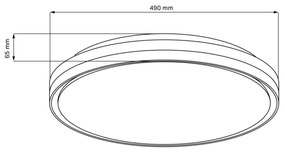 Plafoniera LED dimmerabile da bagno CASSANDRA LED/72W/230V IP44 + +TC