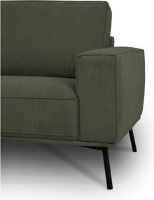 Divano angolare verde scuro (con penisola a sinistra/a L) con rivestimento in ciniglia Amsterdam – Scandic