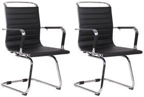 Set Di Sedie Per Ospiti Balve: Stile E Comfort Senza Tempo / Schwarz / Kunstleder