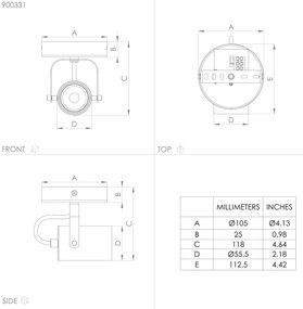 Spot Contemporaneo Sorego In Acciaio Nero 1 Luce Gu10 3W Ip20