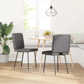 Sedie Da Pranzo 2 Pz Grigie İn Similpelle /