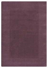 Tappeto di lana viola scuro tessuto a mano 160x230 cm Border - Flair Rugs