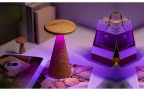 Lampada da tavolo LED di colore naturale con paralume in legno (altezza totale 21 cm) Sylva – Gingko