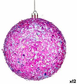 Set di palline di Natale Viola 10 cm (12 Unità)