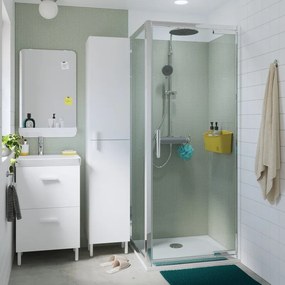 Kit di installazione telaio e ferramenta per cabine doccia ad apertura girevole Easy L 80 x H 190 x P 4.8 cm cromato lucido