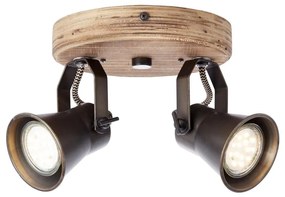 Brilliant - Faretto SEED 2xGU10/5W/230V nero/marrone