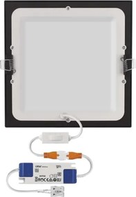 Apparecchio LED da incasso per controsoffitto NEXXO LED/18W/230V 3000/3500/4000K nero 22,5 x 22,5 cm