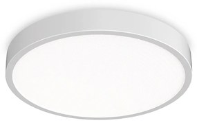 Plafoniera Contemporanea Ray Metallo Bianco Led Integrato 44W 3000K Ip44