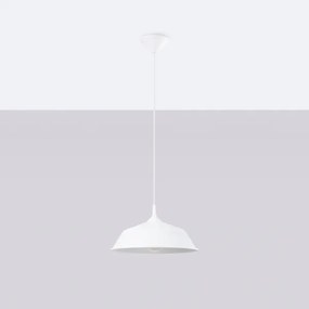 Sollux SL.1327 - Lampadario a sospensione con filo FRIKA 1xE27/15W/230V diametro 34 cm bianco