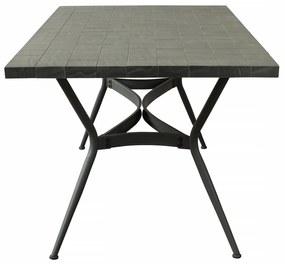 EVON - tavolo con piano rettangolare e mosaico antracite