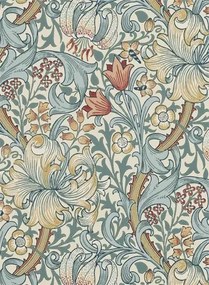 Tapete Golden Lily von Morris & Co. - Slate/ Manilla