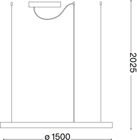 Ideal Lux - Lampadario LED a sospensione con cavo ORACLE SLIM LED/29W/230V 2700K Ø 50 cm bianco