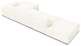 Divano angolare beige in tessuto bouclé (angolo destro) Jodie - Micadoni Home