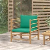 Divano da Giardino con Cuscini Verdi in Bambcod mxl 118650