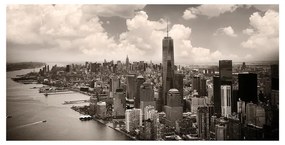 Stampa su tela New York skyline seppia, multicolore 140 x 70 cm