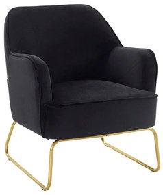 Poltrona in velluto nero Joshua - Støraa