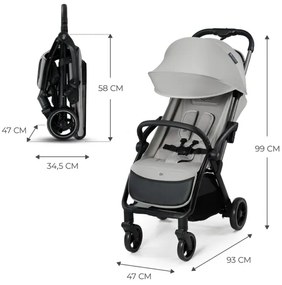 KINDERKRAFT - Passeggino sportivo APINO grigio
