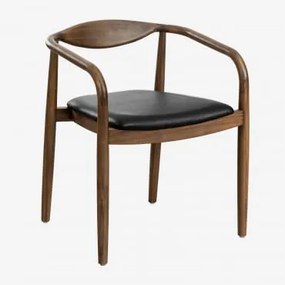 Confezione da 4 sedie da pranzo in legno di acacia e similpelle - Sklum