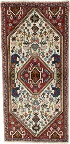 Shiraz Tappeto persiano 70 x 160 Beige (Iran) Annodato A Mano