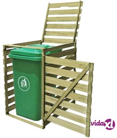 vidaXL Copribidone per Spazzatura Singolo 240 L in Legno Impregnato