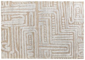 Tappeto beige e grigio 300 x 400 cm MANDAI Beliani