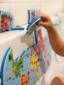 Mappa Del Mondo da Bagno - 28 pezzi