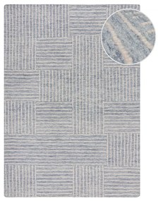 Tappeto in lana blu chiaro tessuto a mano 80x150 cm Memphis Wool - Flair Rugs