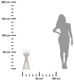 Vaso da fiori in metallo LOFT 46x20 cm oro/bianco