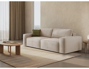 Divano letto in tessuto bouclé beige 247 cm Jodie - Micadoni Home