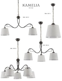 Jupiter 1360 - KM 2 V - Lampadario a sospensione con catena KAMELIA 2xE27/60W/230V