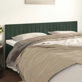 Testiere 2 Pz Verde Scuro 100x5x78/88 Cm İn Velluto /