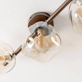 BRILAGI - Plafoniera a montaggio superficiale VULCANO 3xG9/8W/230V bronzo/fumé beige