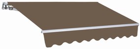 Tenda da sole a bracci estensibili mod. T137, L 2.5 x 2 m marrone