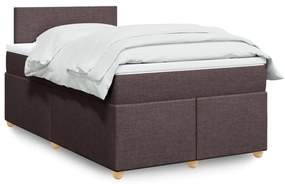 Giroletto A Molle Con Materasso Marrone Scuro 120x190cm Tessuto /