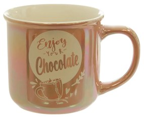 Tazza mug in rosa perlato Enjoy Chocolate