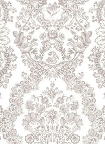 Eijffinger Carta da parati Lacy Dutch - Weiß Hellbraun