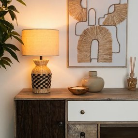 Atmosphera - Lampada da tavolo MENA 1xE27/40W/230V giacinto d'acqua