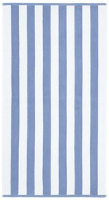 Telo da bagno in cotone blu e bianco 90x140 cm Stripe Jacquard - Bianca